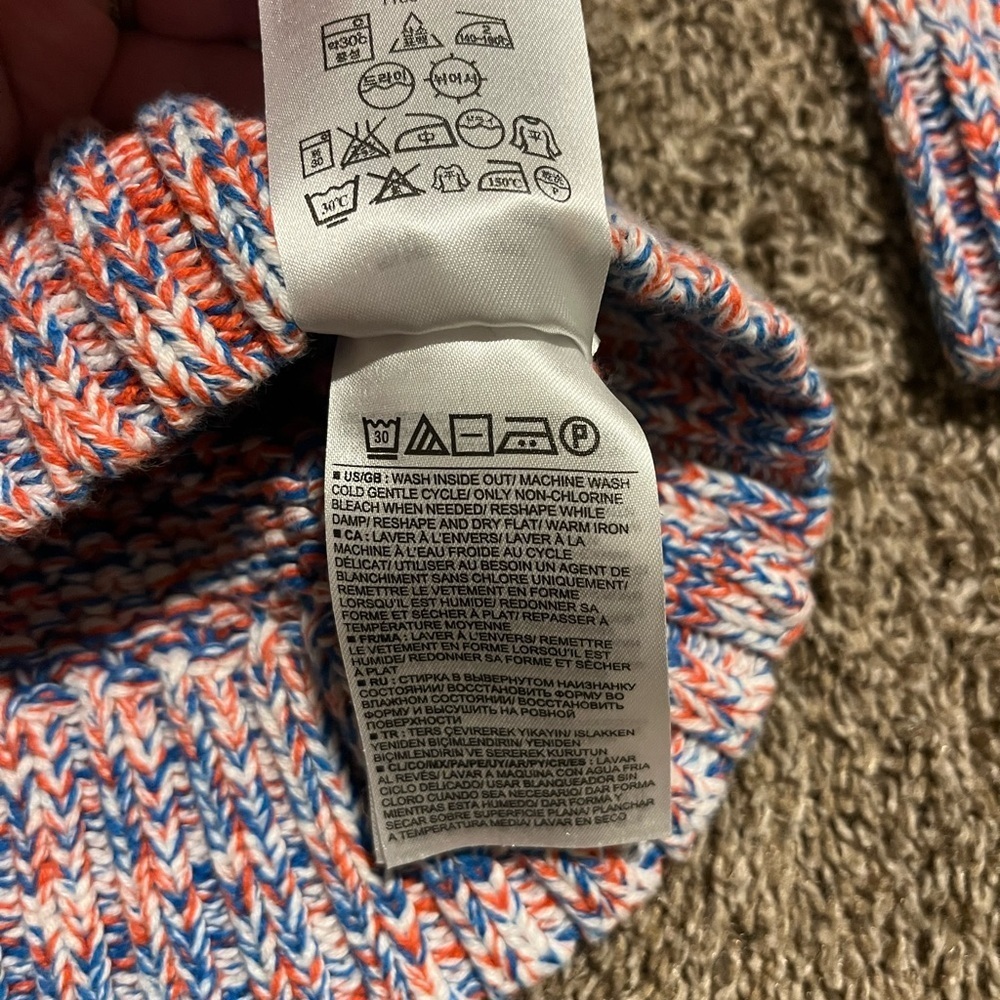 GAP Red White & Blue 100% Cotton Woven Knit Sweater - Picture 4 of 7